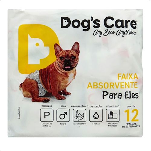 FRALDA HIGIÊNICA DESCARTÁVEL DOGS CARE P 12 UN PARA CÃES MACHOS FRALDA HIGIÊNICA DESCARTÁVEL DOGS CARE P 12 UN PARA CÃES MACHOS
